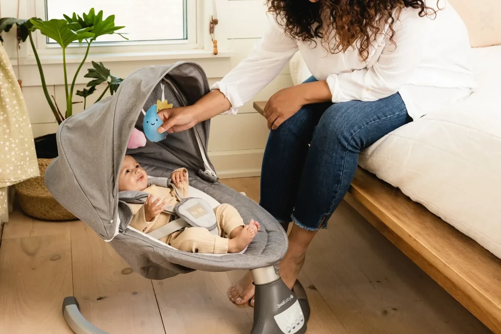 Jool Baby Nova Baby Swing lifestyle image used for the Milo Agency influencer marketing case study