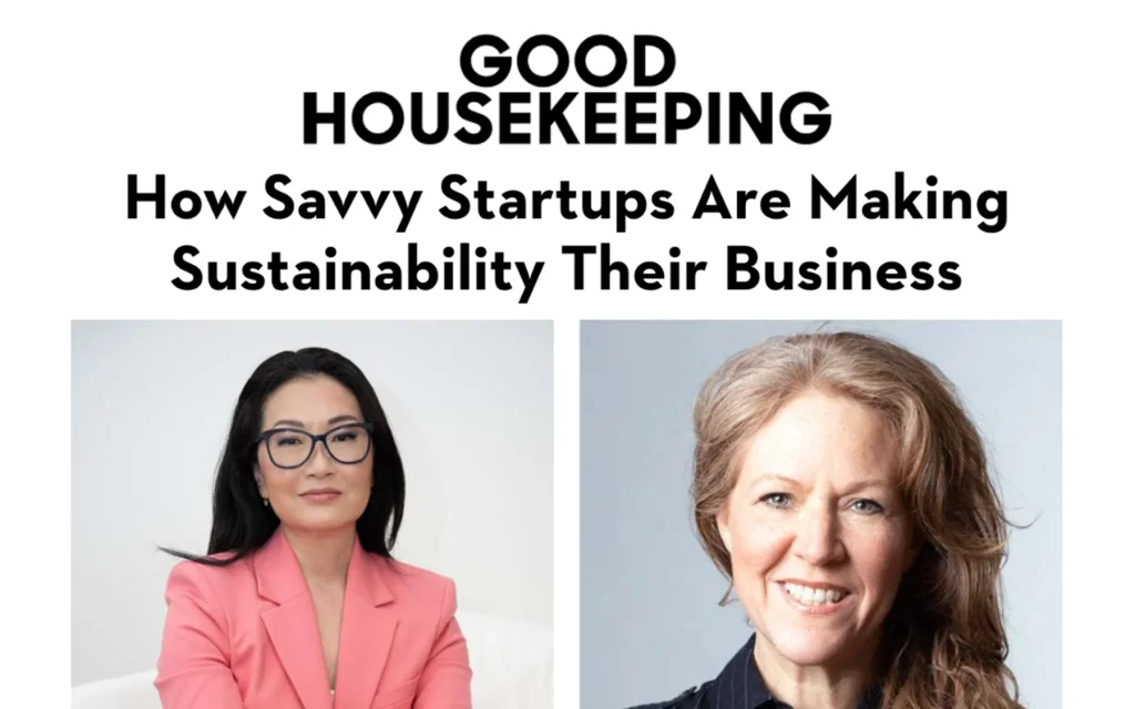 Solight Design Good Housekeeping media proof image showing founder Alice Chun featured in a sustainability article.